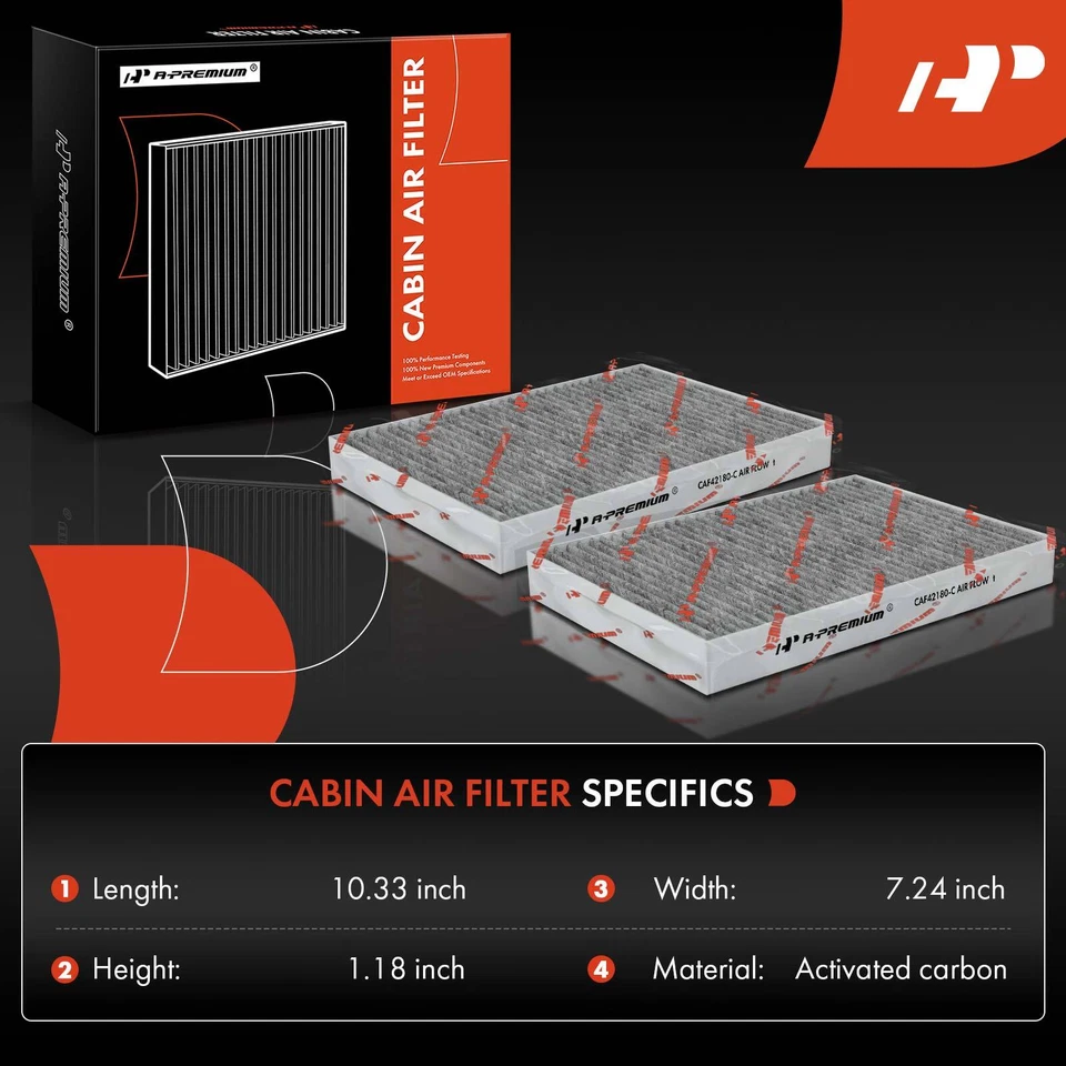New Engine & Activated Carbon Cabin Air Filter for Mercedes-Benz CL550 S400 S450 - Imagem 3 de 4
