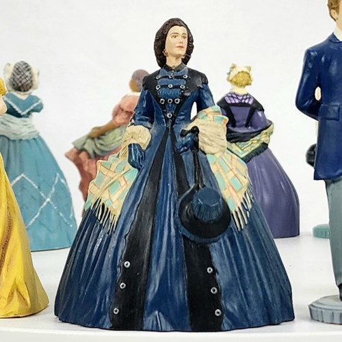 Vtg '90s Franklin Mint Gone With The Wind 15 Figurines Tara Display Case - Wear - Picture 8 of 23