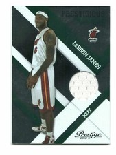RARE 2010-11 Prestigious Pros LeBron James SILVER Foil Serial #D /50 JERSEY