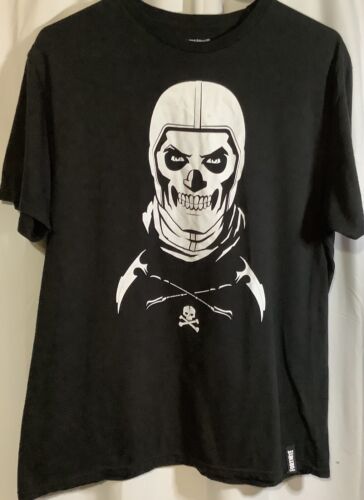 Fortnite Boys T Shirt Tee Sz XL Skull Trooper Long Sleeve Black