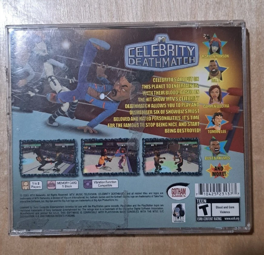 Celebrity deathmatch sale ps1