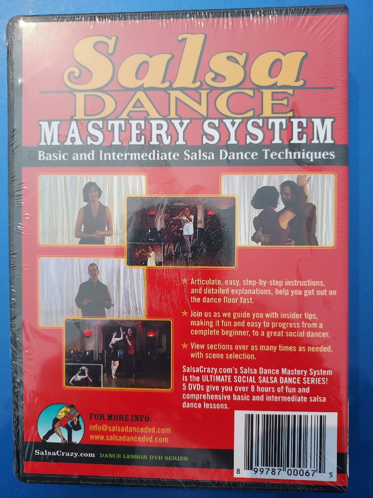 Salsa For Beginners Intermediate Levels Dance Mastery System 5 Disc Neww