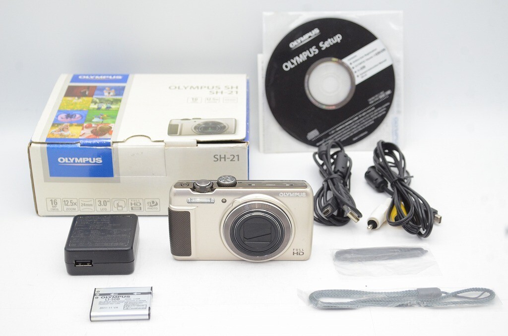 オリンパス SH-21 Camera Gold #E153 Mint] OLYMPUS SH-21 Compact Digital Camera Gold 16.0MP From