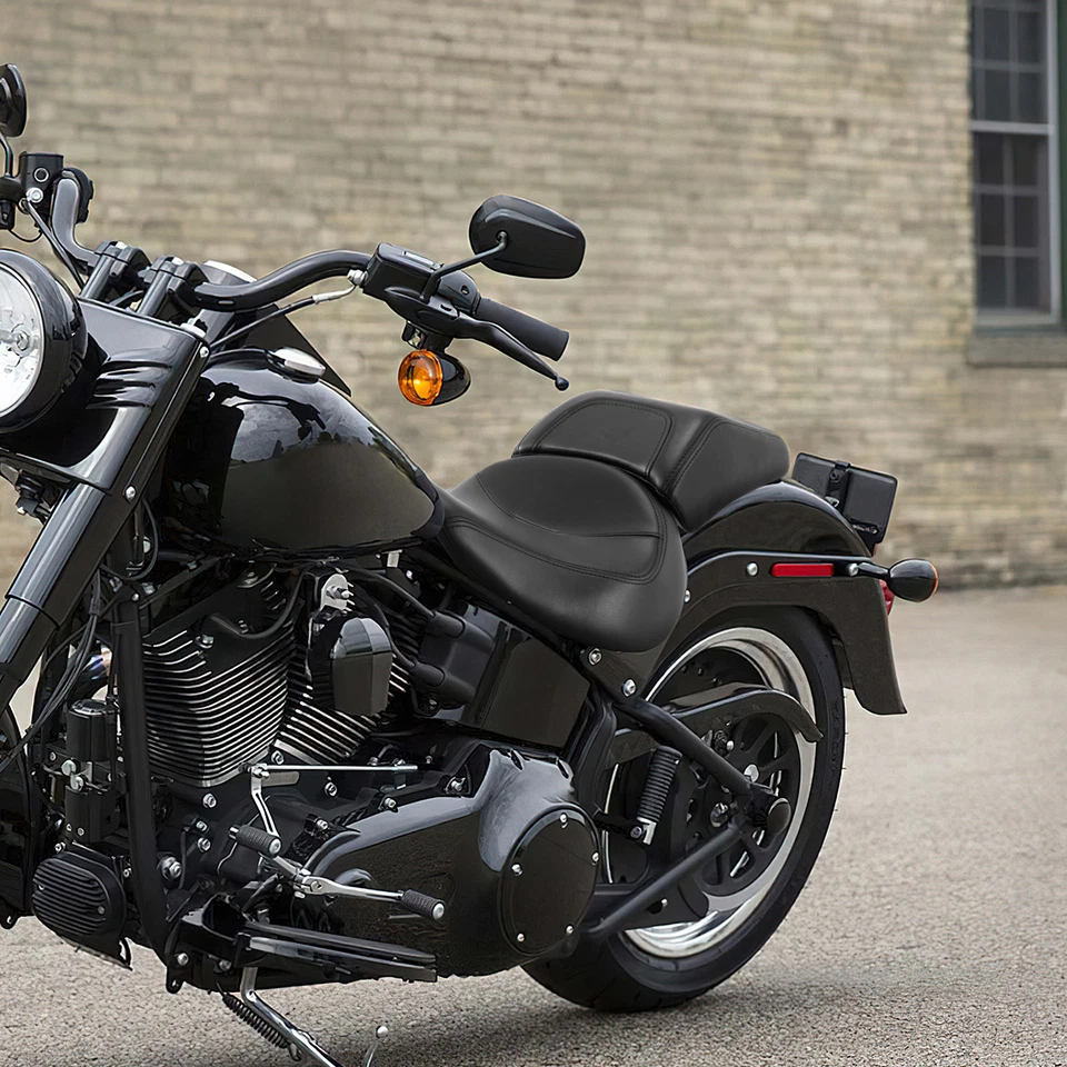 Asiento de conductor y pasajero apto para Harley Davidson Fat Boy FLSTF 2007-2017 Foto 3 de 4