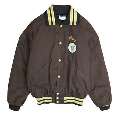 Vintage Minnesota Go 4 Wheelers Bomber Jacket Size Medium Brown