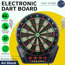 Electronic Dartboard Target Sports Digital Soft Tip Dart Boards 27 Games 44cm