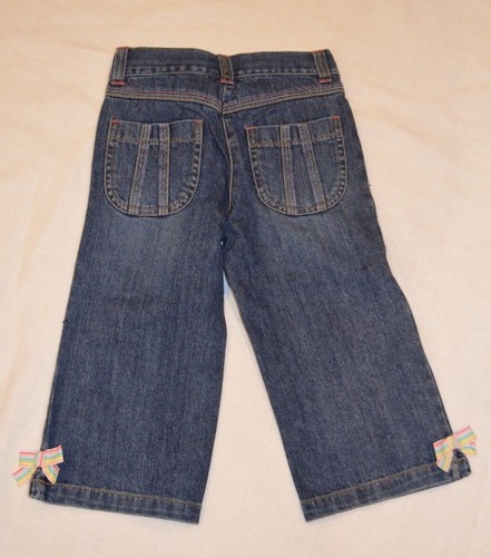 Gymboree SPRING RAINBOW Denim Blue Capris Pants Adj Waist NWT 6 Slim 9 10 - Picture 2 of 5