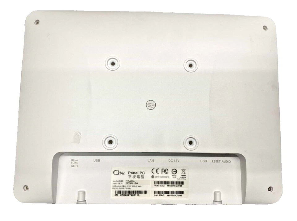 Qbic weiß Touch Panel-PC 10,1" LCD TD-1050 Raum Buchung, Slideshow, Smart Home - Bild 3 von 4