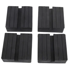 4 Pack 4 TON Square Rubber Jack Pad Adapter Pinch Weld Side Frame Rail Protector