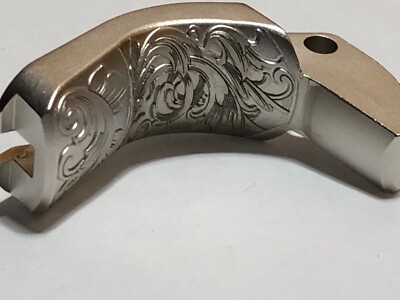 1911 グリップ ステンレス レーザー彫刻 1911 GI Style Grip Safety - NEW satin nickel deep laser engraved