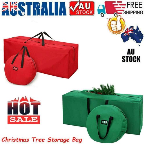 Christmas Wreath Garland Storage Bag Case Round Zipped Decoration Xmas Bag QS - Picture 3 of 26