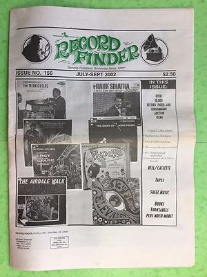 The RECORD FINDER - No.156 - Jul-Sept 2002 - Hard To Find US Newspaper for Vinyl