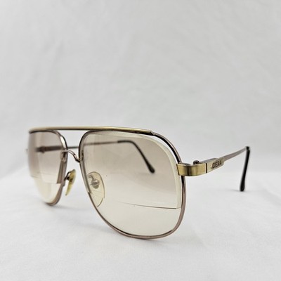 Vintage 80's Ciera 140 Oversize Eyeglass Sunglass Frames Gold Metal Retro