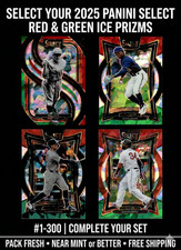 2025 Panini Select Red and Green Ice Prizm 1-300 – You Pick / Complete Your Set