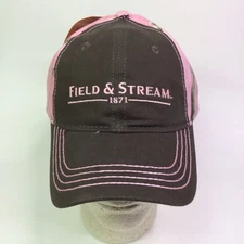 Field And Stream Womens Cap Hat Pink Camo Embroidered Logo Canvas
