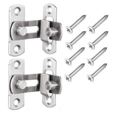  2 pcs The 90 Door Buckle Bolt barn Door Lock Right Angle Bending Latch hasp...
