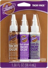 Tacky 3-Piece Trial Pack, All Purpose Glue for Crafts and DIY Projects, Includes