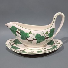 Wedgwood “ Napoleon Ivy “ Gravy Boat & Stand