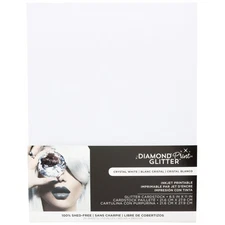 Harmony Paper Inkjet Printable Glitter Cardstock 8.5"X11"-Crystal White, 280gsm