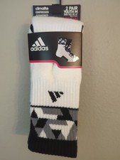 Adidas Kids Socks Climate 2 Pair Youth M Energy Camo Crew