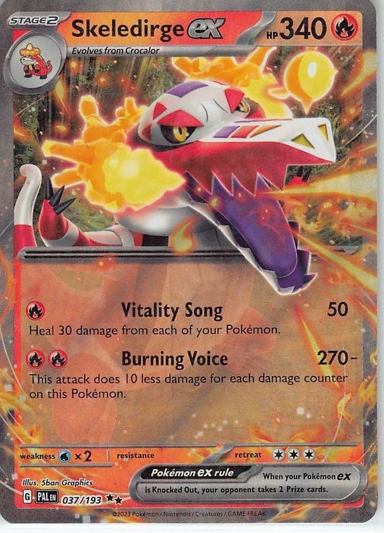 Skeledirge ex Paldea Evolved #37 Holo Pokemon TCG NM