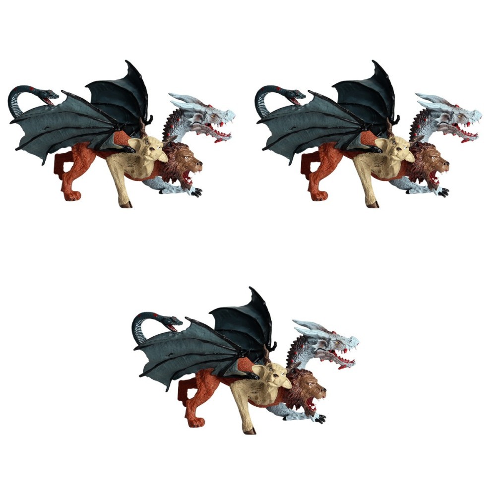 3 piezas adornos de juguete de animales para el hogar vida silvestre creativo adorno de escritorio