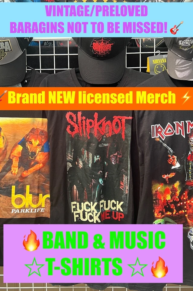 🎶 Music|Band TSHIRTS - VINTAGE LOVED & NEW NIRVANA QOTSA ACDC GNR RHCP