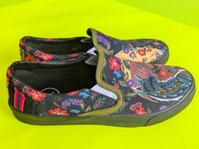 Inkkas Rana Slip On Boho Artsy Casual Unisex Canvas Shoes Size M 7 W 9