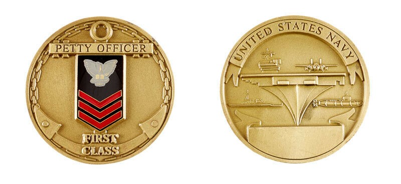 US Navy PO1 Petty Officer First Class Challenge Coin