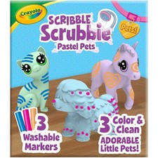 3pc Crayola Scribble Scrubbie Pastel Pets Craft Kit Toy Kids/Children 3y+
