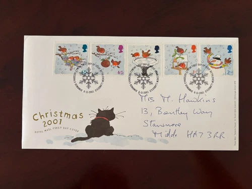 United Kingdom 2001 - Christmas stamps FDC Bethlehem Llandeilo