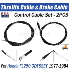 For Honda FL 250 Odyssey 1977-1984 Control Cable Set Throttle & Brake Cables ATV