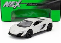 Welly 1/64 Mclaren 675LT 2015 Weiss Modellbau Statisches Modell Diecast