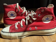VINTAGE CONVERSE ALL STAR HI TOP Red 1980s Made in USA