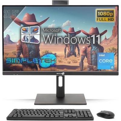 All In One 22'' I5 Ram 8Gb Ssd 240Gb Windows 11 Pro Aio Computer Vesa Pc Aio Lcd