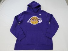 New -Minor Flaw- Los Angeles Lakers Youth Size L Large Purple Hoodie