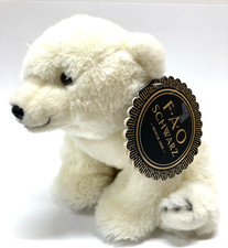 FAO Schwarz Polar Bear Sitting Plush Winter White Cozy with Tag