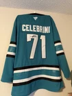 Fanatics San Jose Sharks Celebrini #71 Signed NHL Hockey Jersey Teal Size 52