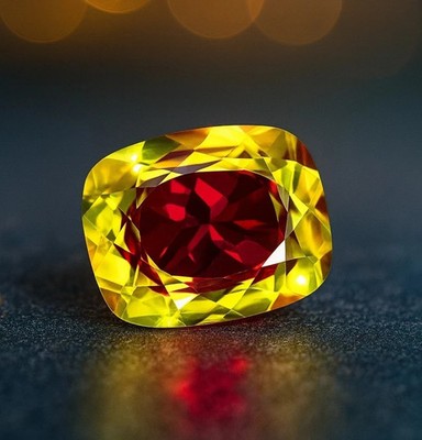 Cushion Cut Rare Found 10-12 Ct Bi-Color Pitambari Sapphire Loose Stone Faceted