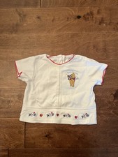 vintage disney winnie the pooh embroidered floral toddler top size 24 M