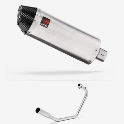 Lextek Brushed Stainless Steel RP2 300mm Exhaust System for Lexmoto Venom / Vipe