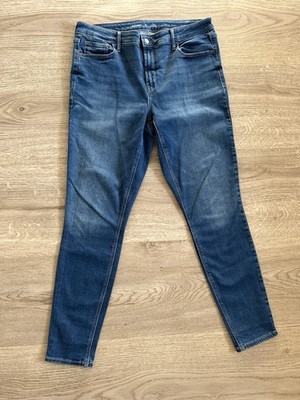 Old Navy Jeans Rockstar Midi-Rise Super Skinny Tall Gr. 46 Blau