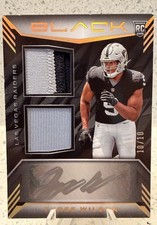 2023 Panini Black - Tyree Wilson Rookie Patch Auto 10/10 - Raiders Rookie RPA