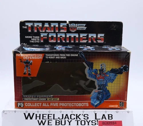 Hot Spot EMPTY BOX 1986 Vintage G1 Transformers Hasbro Action Figure