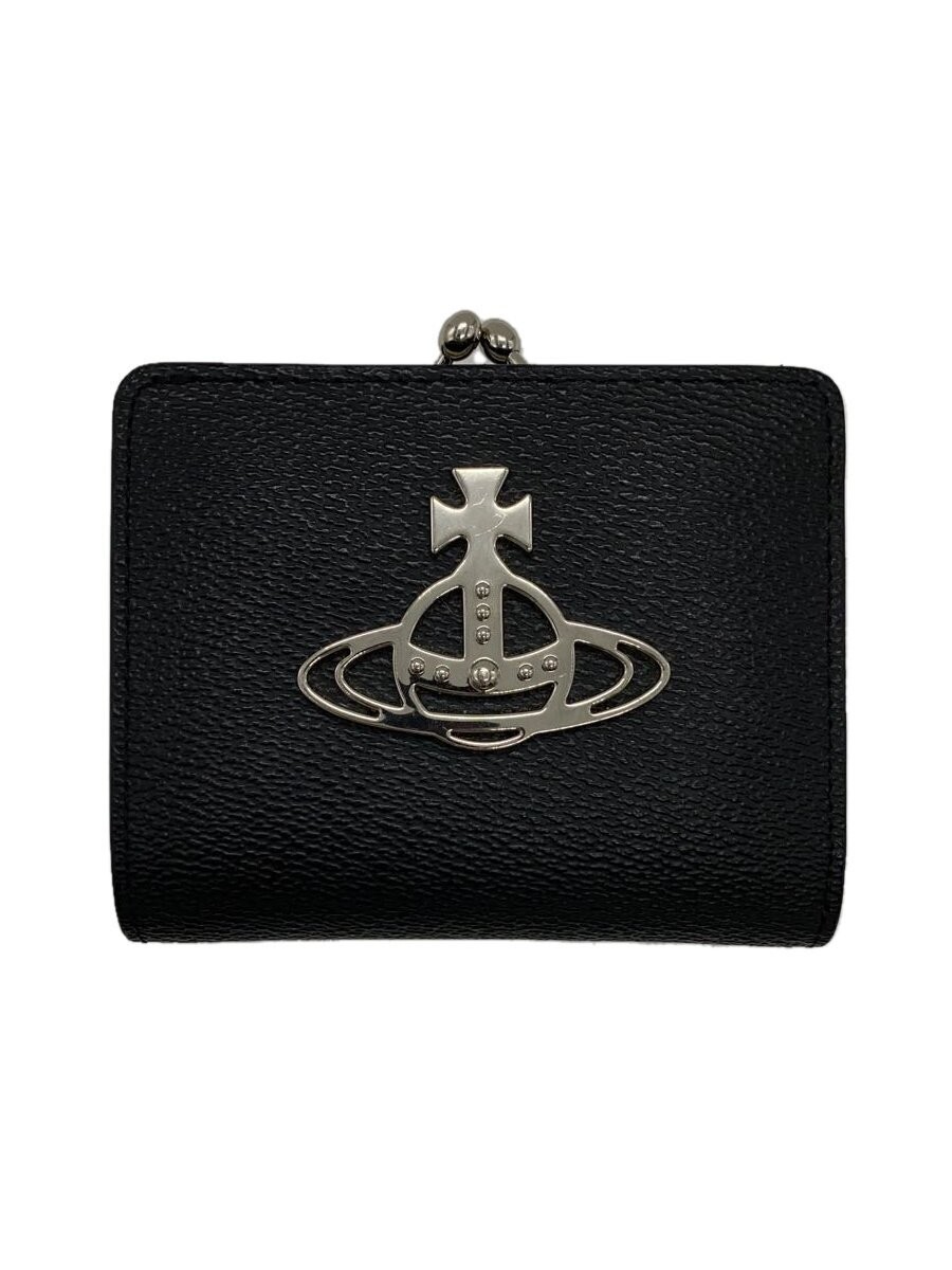 【VIVIENNE WESTWOOD】Saffiano Leather Bi-Fold Wallet Black Vivienne Westwood Bifold Leather Wallet Black, Poor