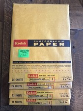 Vintage Kodak Polycontrast SINGLE WEIGHT Photo Paper 5x7" 100 Count J SEALED