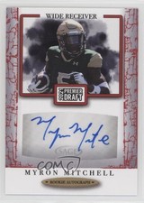 2021 Sage Premier Draft Auto Red Myron Mitchell #A41 Auto 0c6