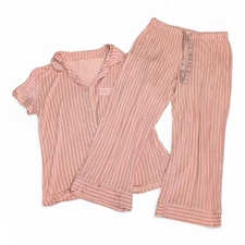 Stars Above Pink Striped Pajama Set - XS
