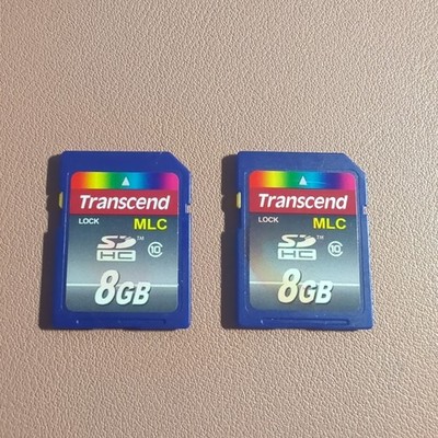 Transcend TS8GSDHC10M Lot Of 2 - 8GB SDHC Class10 CARD (MLC) Class 10 8 GB SD HC