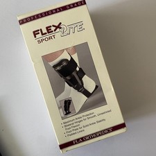 New FLA Orthopedics FlexLite Sport Hinged Ankle Brace Black Large